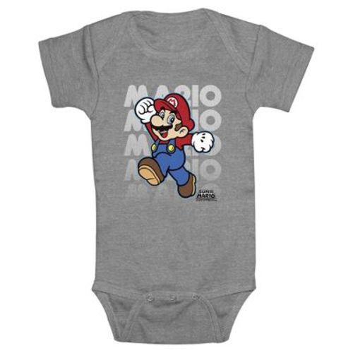 Infant's Nintendo Jumping Mario Bodysuit - Athletic Heather - 6 Months