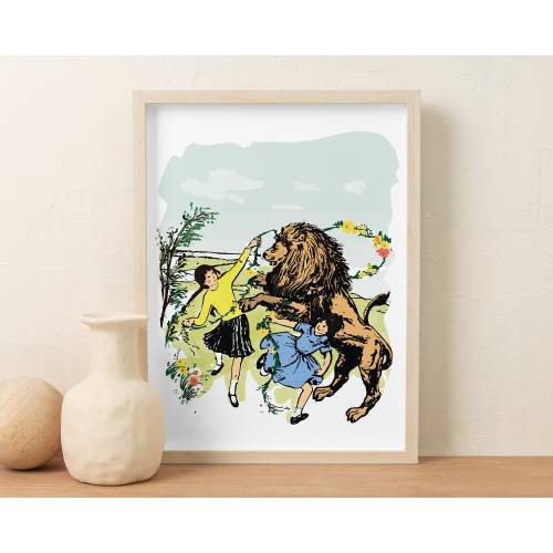 Chronicles of Narnia Print: Book Cover Illustration, Bookish Wall Art