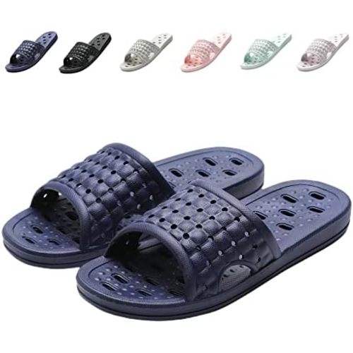 COZYAREA Shower Shoes Quick Dry Non-Slip Bathroom Slippers for Men Women Dorm Home Slides