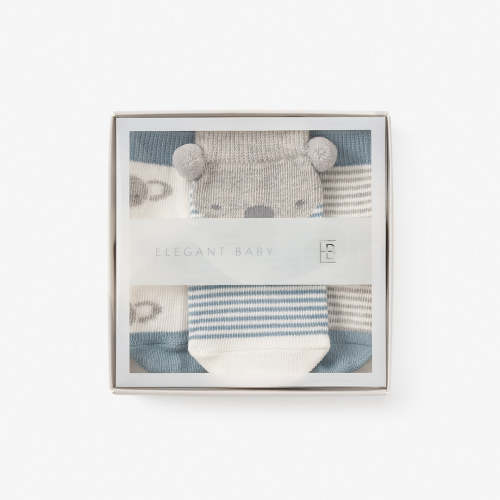 Koala Non Slip Baby Sock Set 3pk – Elegant Baby