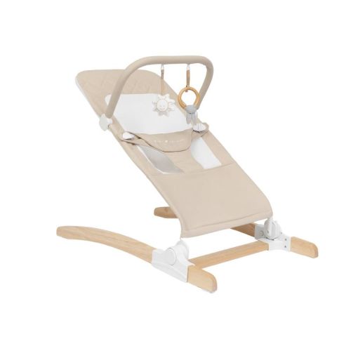 Baby Delight Alpine Wooden Deluxe Portable Bouncer - Organic Oat