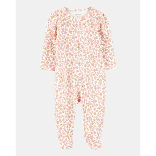 Baby Girl Floral 2-Way Zip Cotton Sleep & Play Pajamas - Pink - Carter's | Carter's