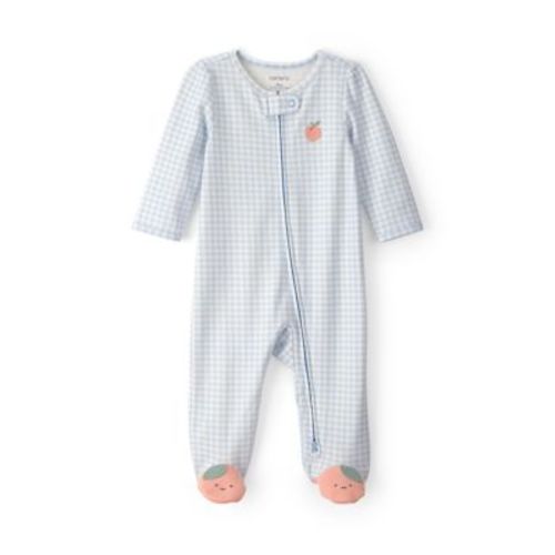 Baby Girls Interlock Snap Footie Pajamas