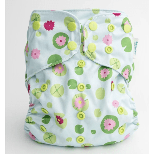 Floral: Essentials Pocket Cloth Diaper with Athletic Wicking Jersey, Grows with your Baby