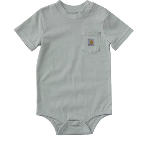 6-9M Tender Greens Kids' Short Sleeve Pocket Bodysuit (Baby) | Carhartt