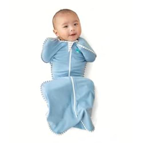 Love to Dream Swaddle UP, Baby Sleep Sack, Self-Soothing Swaddles for Newborns, Get Longer Sleep, Snug Fit Helps Calm Startle Reflex, New Born Essentials for Baby, 1.0 TOG, 5-8.5 lbs, Dusty Blue