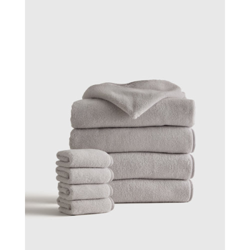Organic Turkish Cotton Kids Bath Bundle 8-Pack in Light Grey