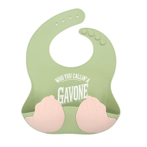 Teasin' Teethers Funny Italian Silicone Baby Bib with Pocket Food Catcher for Toddlers and Infants Funny Baby Bib Gift
