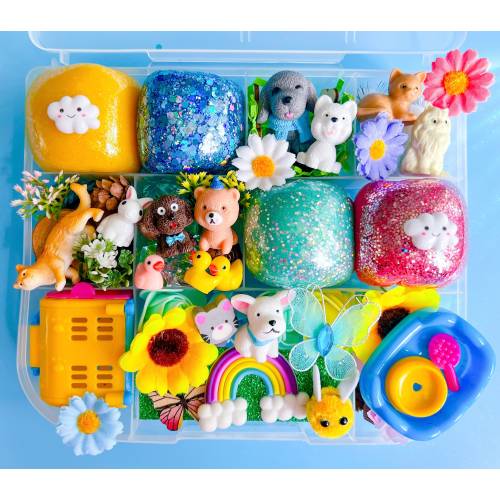 Backyard Pets Play Dough kit, Play Dough kit, Playdough kit, playdoh kit, play doh kit, Busy Box, Sensory Kit, Kids gift, sensory bin