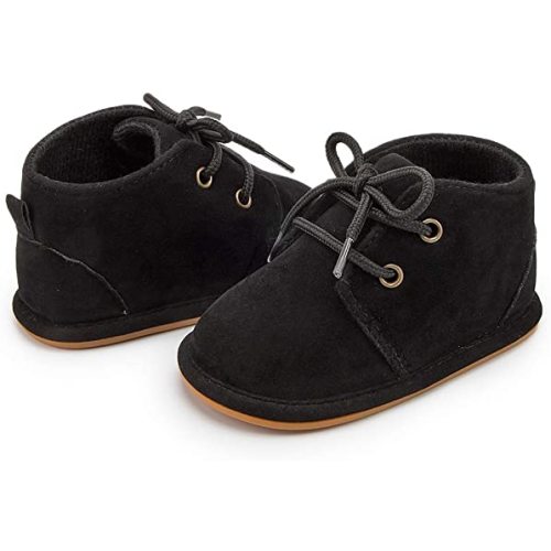 HsdsBebe Baby Boys Girls Oxford Shoes PU Leather Soft Rubber Sole Sneakers Anti-Slip Toddler Ankle Boots Infant Walking Shoes Moccasins