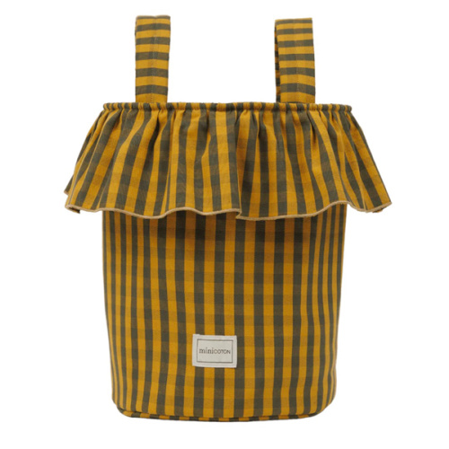Basket Vichy - Olive + Gold · Minicoton