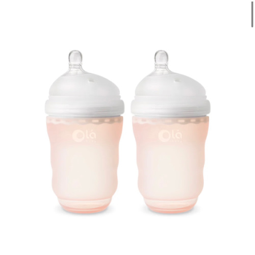 4oz & 8oz BPA-free silicone baby bottles for Newborns, infants and babies