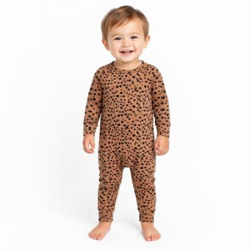 Grayson Threads - Infant In The Wild Long Sleeve Jumpsuit Brown 3-6M