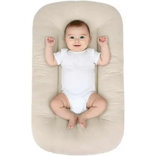 Baby Lounger for Infants Babies 0-24 Months, Bionic Organic Lounger, Soft Cotton Breathable Infant Floor Seats & Loungers for Newborn Baby Shower Gifts (Livid)