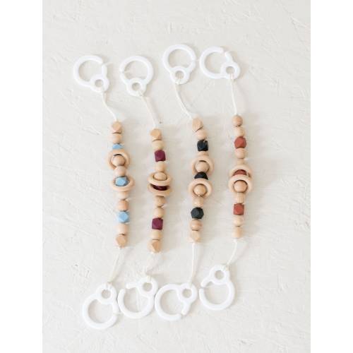Wooden Stroller Garland - wood & Brick color