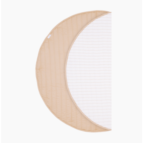 Toddlekind Luxe Organic Cotton Reversible Playmat The Snuggle Mat, Stripes Sandstone