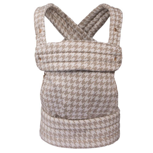 Baby Carrier for Newborns to Toddlers,Cozy Houndstooth Wrap with Lumbar Support,Soft Cotton Fabric, 7-35lbs Adjustable Fit