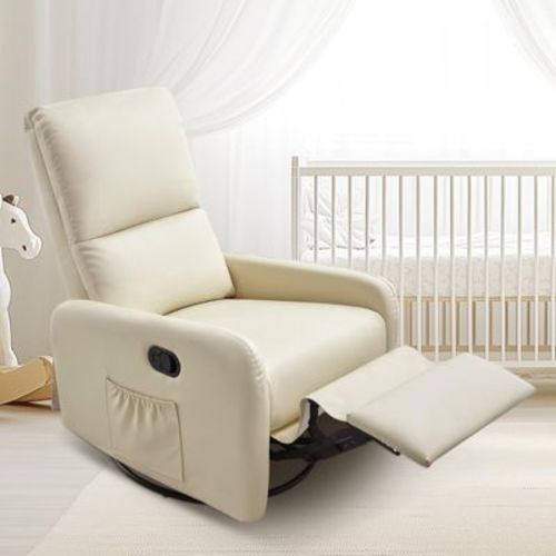 AMERLIFE Recliner Chair for Living Room,Nursery Glider with High Back Massage Swivel