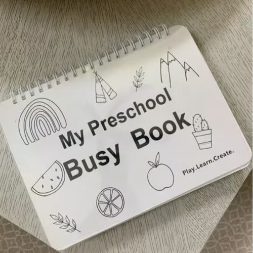 My Preschool Busy Book,Busy Book Preschool Learning Activities, Toddler Busy Book for Kids, Education Workbook Activity Binder Learning( Colored Marke