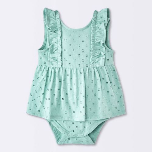 Baby Girls' Eyelet Ruffle Sunsuit - Cloud Island™ Blue 6-9M