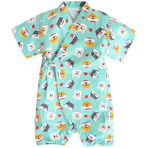 PAUBOLI Baby Romper Kimono Robe Cotton Japanese Pajamas