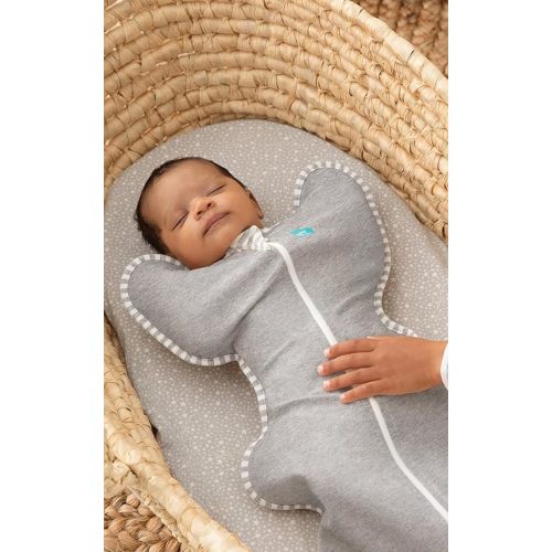 Love to Dream Swaddle UP, Baby Sleep Sack, Self-Soothing Swaddles for Newborns, Improves Sleep, Snug Fit Helps Calm Startle Reflex, New Born Essentials for Baby, Small 8-13lbs, Gray