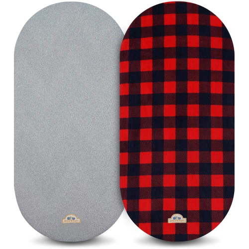 BlueSnail 2-Piece Polyester Bassinet Fitted Sheet Set, 32" x 16" – Soft, Stretchy, Machine Washable