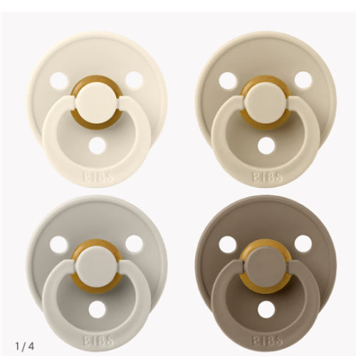 BIBS Colour 4-Pack - Ivory, Sand, Vanilla, Dark Oak Pacifiers – Bibsworld store US