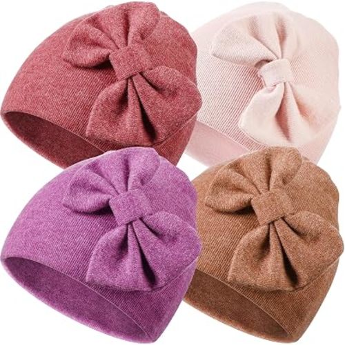 Cuffbow 4 Pcs Preemie Hats Baby Cap