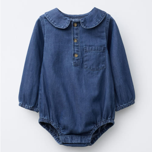 DENIM BODYSUIT - Mid-blue | ZARA United States