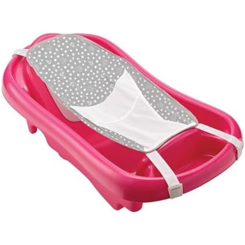The First Years Newborn to Toddler Baby Bath Tub - Convertible 3-in-1 Baby Tub with Removable Sling - Ages 0 to 24 Months - Sure Comfort - Pink