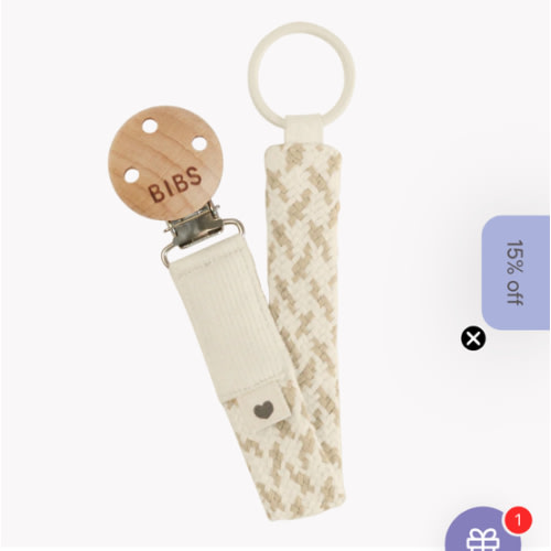 Pacifier Clip - Ivory/Vanilla – Bibsworld store US