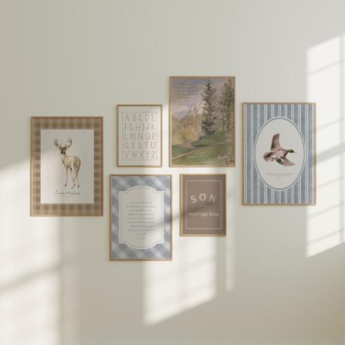 Woodland Nursery Art Print Christian Gallery Wall