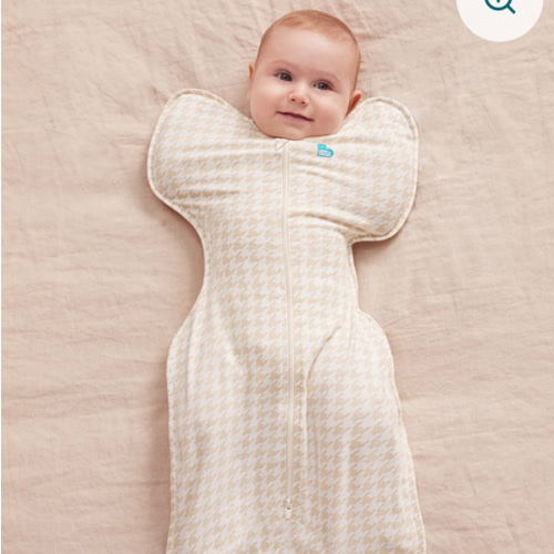 Swaddle Up™ 1.0 TOG Cotton Tan Houndstooth