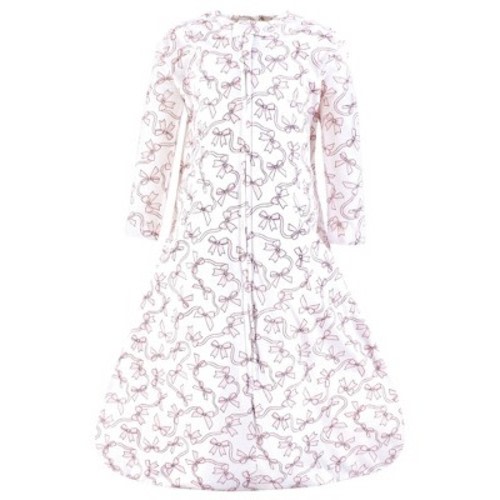 Hudson Baby Infant Girl Long Sleeve Cotton Jersey Sleeping Bag, Sack, Blanket, Pink Bows, 0-6 Months