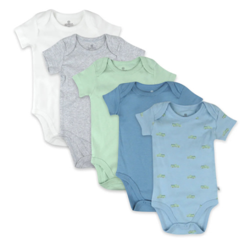 5-Pack Organic Cotton Short Sleeve Bodysuits | Honest Baby Clothing