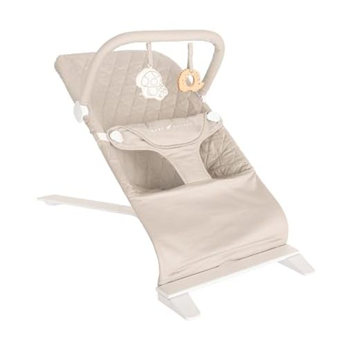 Alpine Organic Deluxe Portable Bouncer | Infant | 0 – 6 Months | Organic Sesame