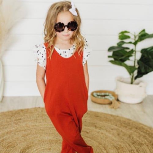Sleeveless Jumpsuit - Brick – Presley Couture