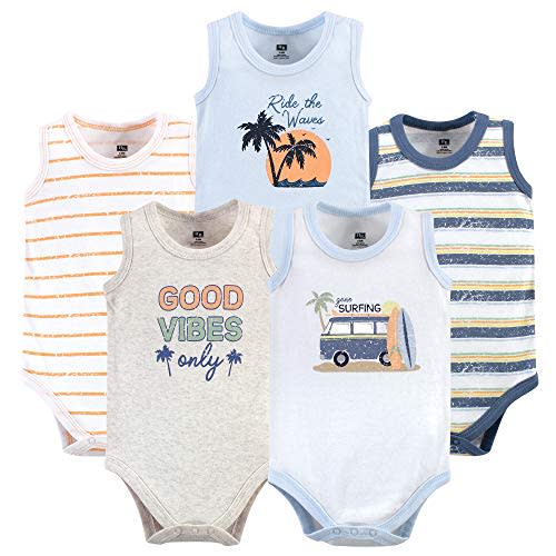 Hudson Baby Unisex Baby Cotton Sleeveless Bodysuits
