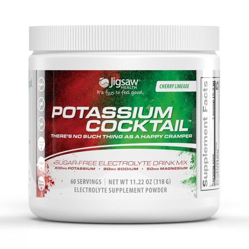 Jigsaw Health Potassium Cocktail | Formerly Pickleball Cocktail | Cherry Limeade Flavor | 60 Servings (Jar)