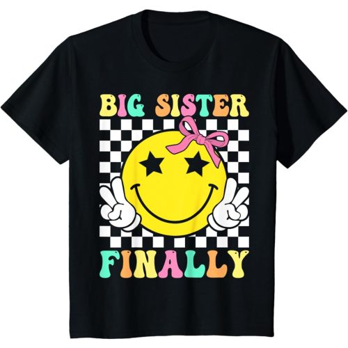 Big Sister Finally Retro Big Sister Girls Toddlers T-Shirt