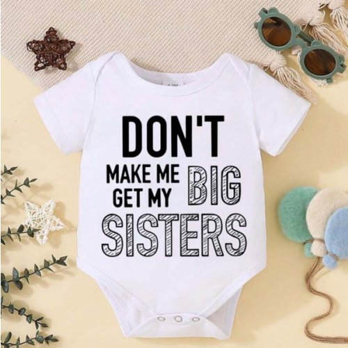 Newborn Baby Slogan Print Short Sleeve Romper | SHEIN USA