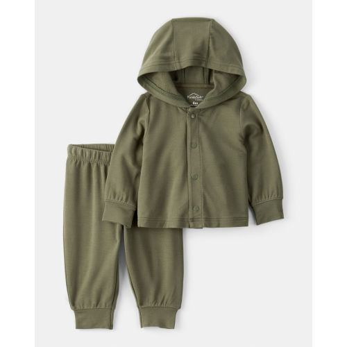 Baby Boy 2-Piece PurelySoft Long-Sleeve Tee & Pant Set - Green