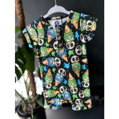 Bright Gothic Ice Cream Baby Romper | Alternative Baby Clothing