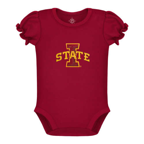 Iowa State Cyclones Puff Sleeve Bodysuit | College Baby