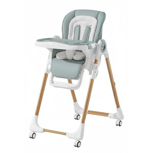 Mallify Convertible High Chairs for Babies and Toddlers, Height Adjustable Baby High Chair, High Chair with Removable Tray, Adjustable Backrest, Portable Baby Dinning Chair with Lockable Wheels