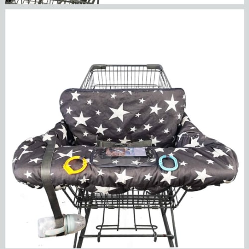 Shopping Cart Cover for Baby, Toddler 2-in-1 High Chair Cover, Star Print
