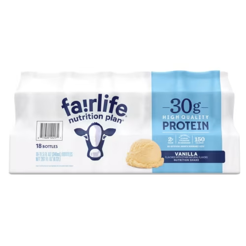 Fairlife Nutrition Plan, 30g Protein Shake, Vanilla, 11.5 fl oz, 18-pack | Costco