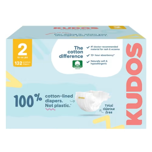 Kudos Organic Cotton Lined Diapers Sizes 1-6 | Costco