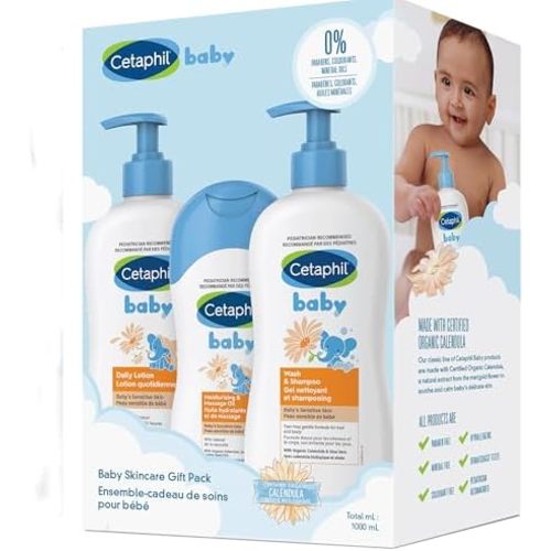 Cetaphil Baby Gift Set, Newborn Skincare Essentials, Derm Recommended